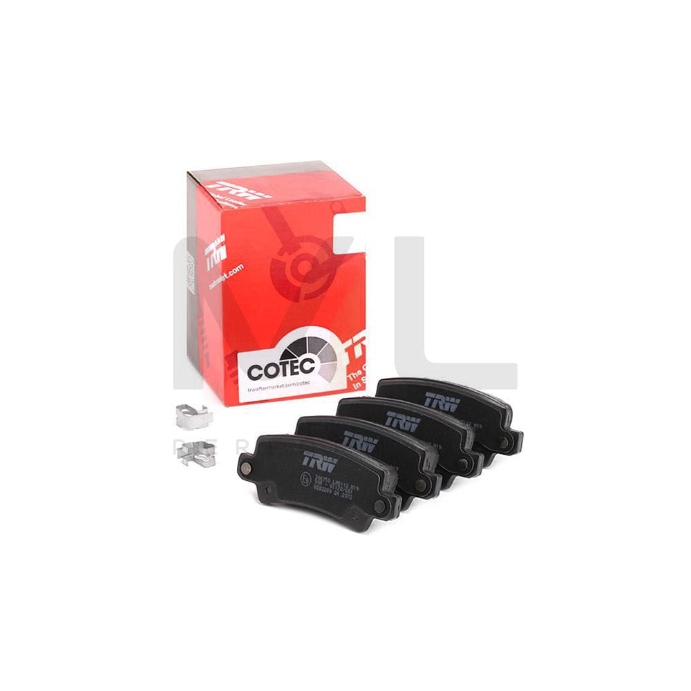 TRW Cotec Gdb3289 Brake Pad Set For Toyota Corolla With Acoustic Wear Warning, With Accessories