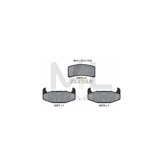 TEXTAR 2487601 Brake pad set with acoustic wear warning