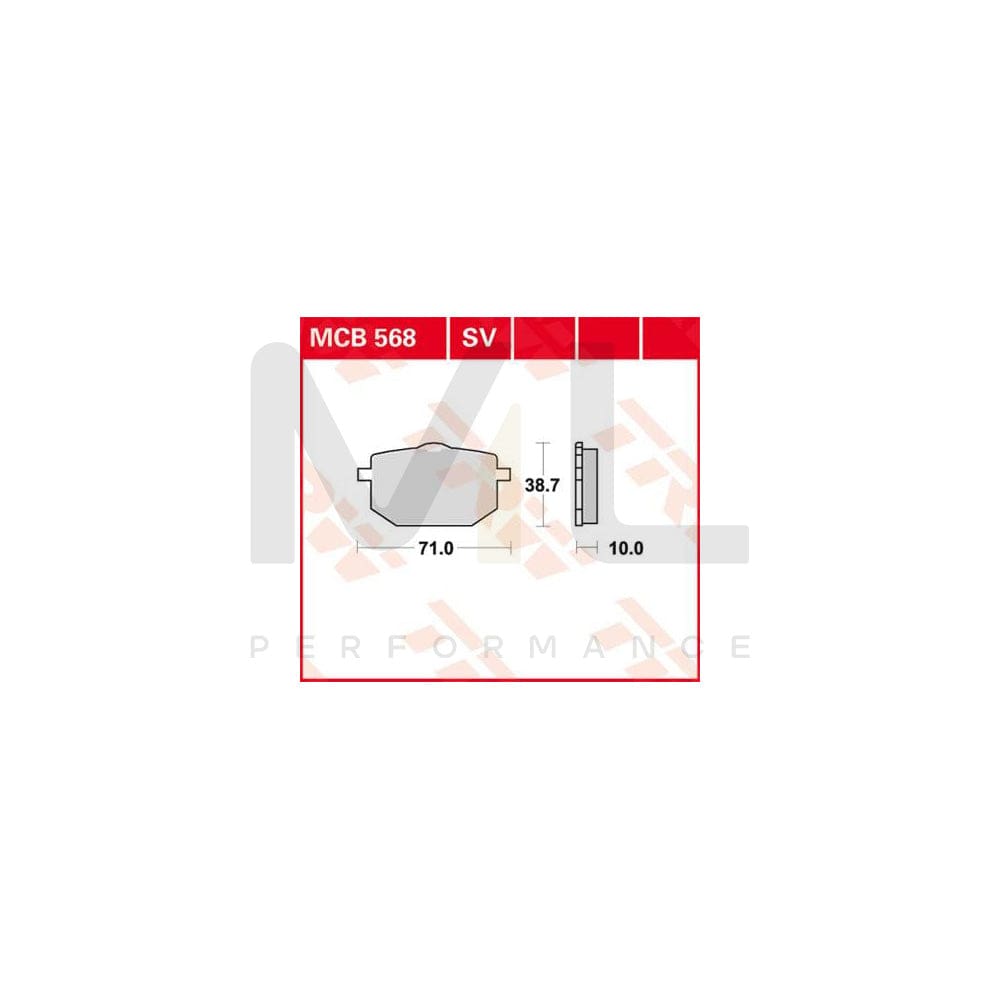 TRW Sinter Street Mcb568Sv Brake Pad Set