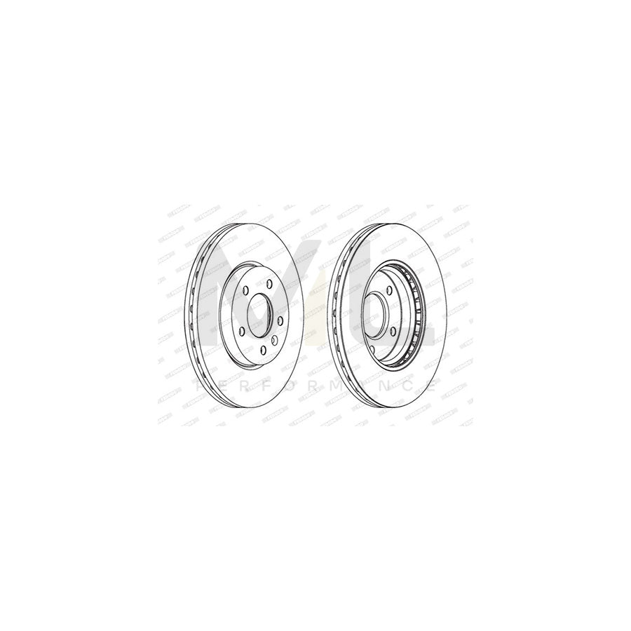 Ferodo Premier Coat+ Disc DDF1870C Brake Disc Vented, Coated, Without Bolts/Screws  - Pair