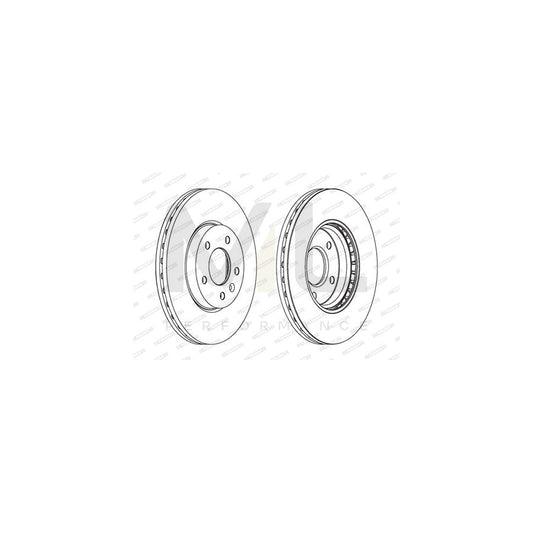 Ferodo Premier Coat+ Disc DDF1870C Brake Disc Vented, Coated, Without Bolts/Screws  - Pair