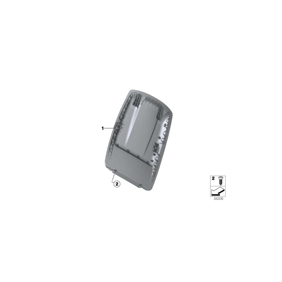 Genuine BMW 52107254431 F25 F26 Imitation Leather Rear Panel With Pocket SCHWARZ (Inc. X3)