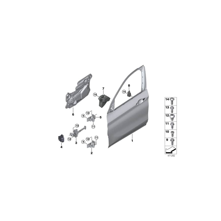 Genuine BMW 51217476230 F48 F39 Seal, Door Brake, Front Right (Inc. X1 20d, X1 18d & X1 18i)