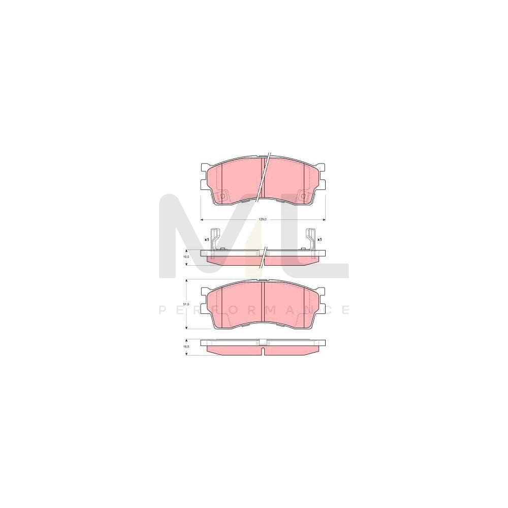 TRW Gdb3245 Brake Pad Set Incl. Wear Warning Contact