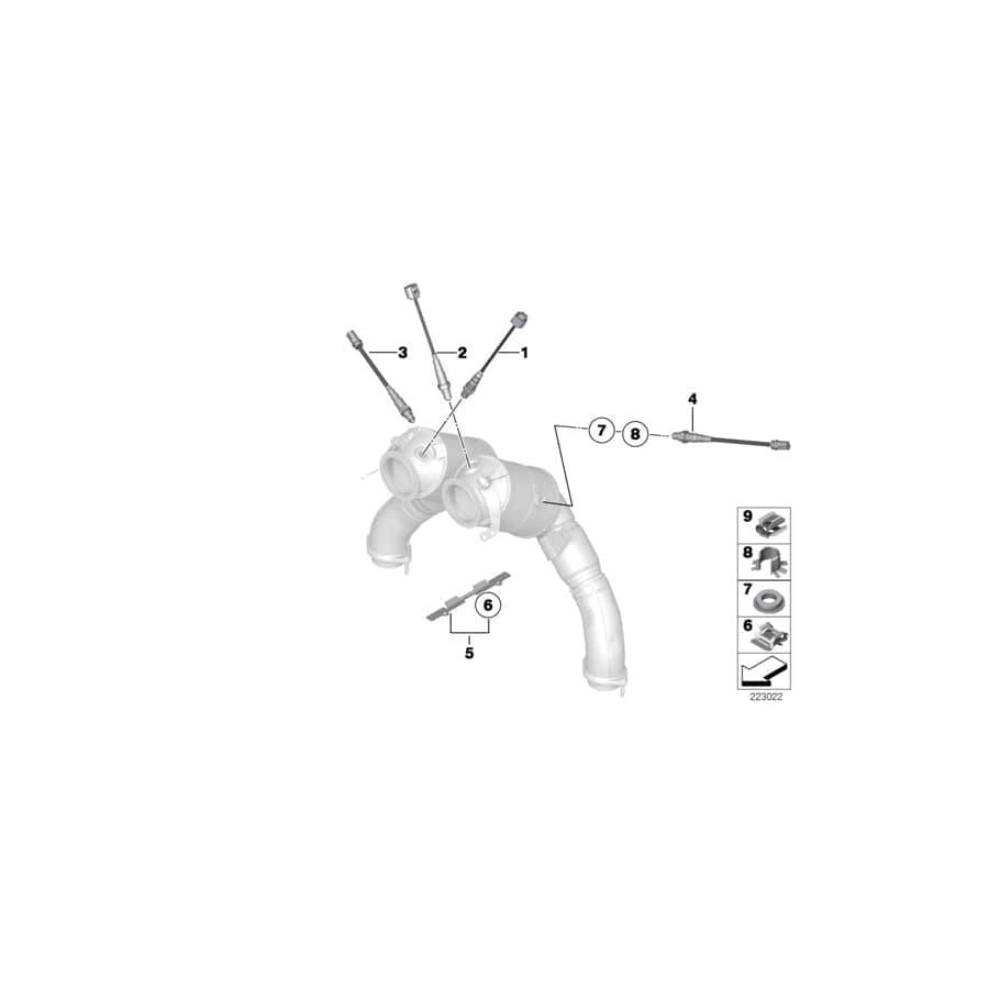Genuine BMW 11787584379 F04 F12 F07 Lambda-Probe Bracket (Inc. Hybrid X6, 550i & 750iX)