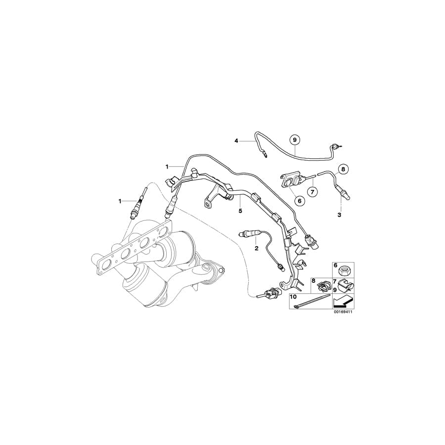 Genuine BMW 11787572579 E64 I01 F10 Plastic Nut (Inc. i3 120Ah, 525i & 530xi)