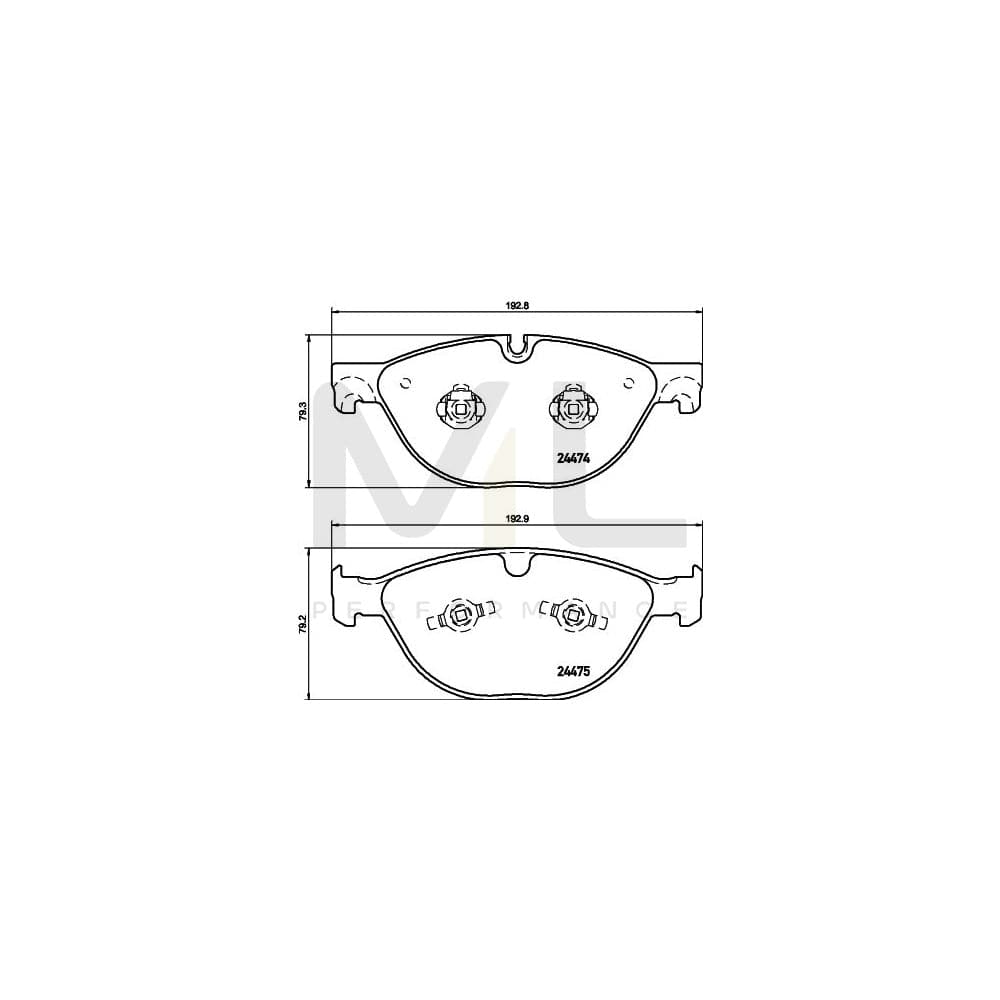 Hella 8DB 355 015-701 Brake Pad Set Not Prepared For Wear Indicator | ML Performance Car Parts