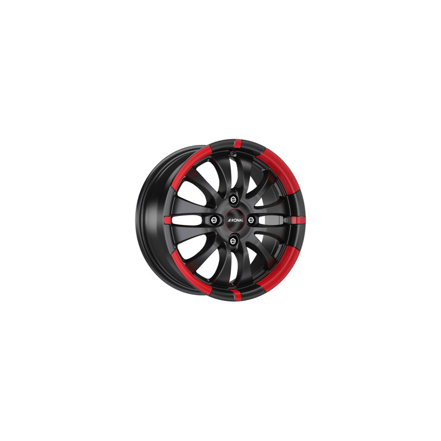 Ronal R59 MCR 7x16 ET42 59R6704.25X/MCR Jetblack - Red Rim Wheel
