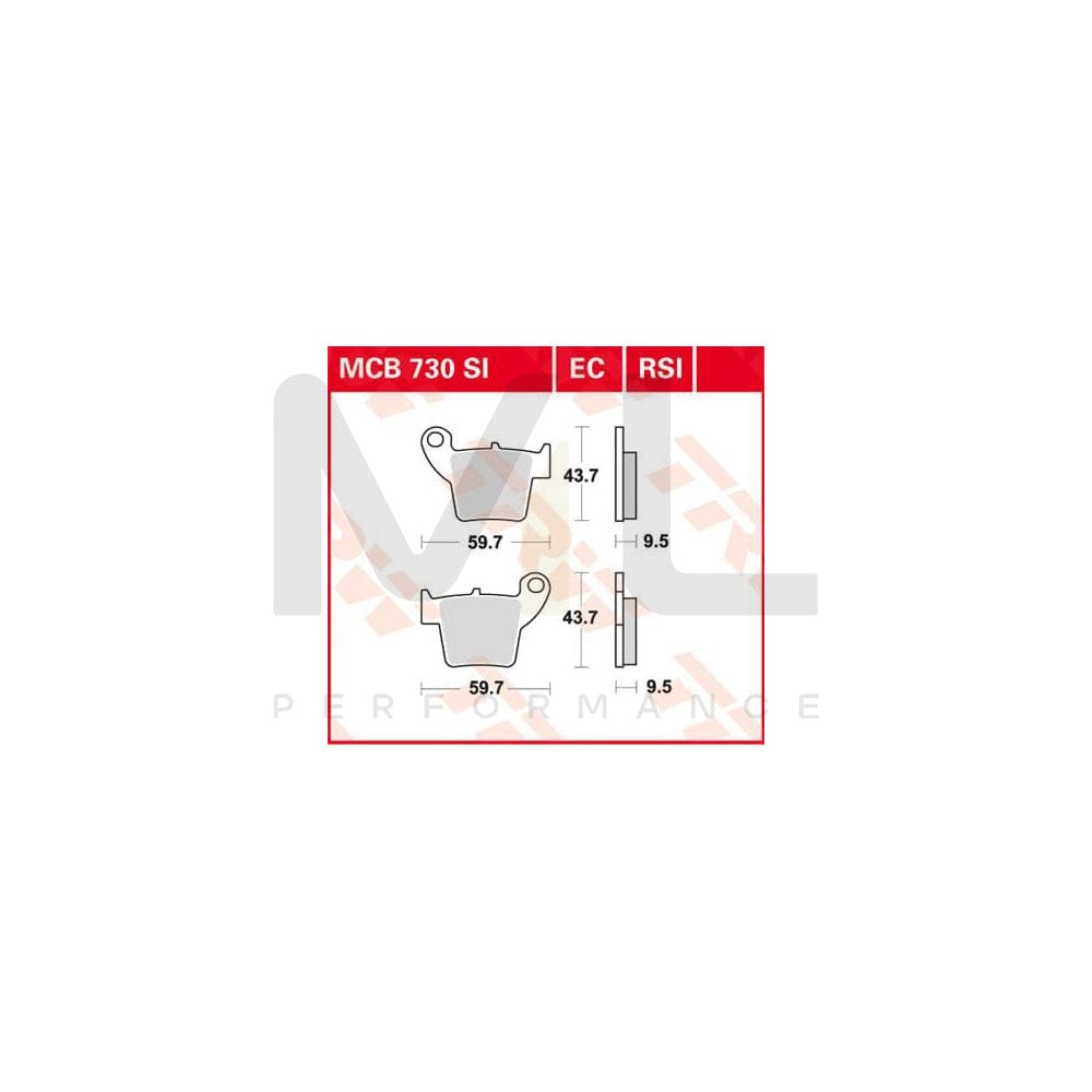 TRW Sinter Offroad Racing Mcb730Rsi Brake Pad Set