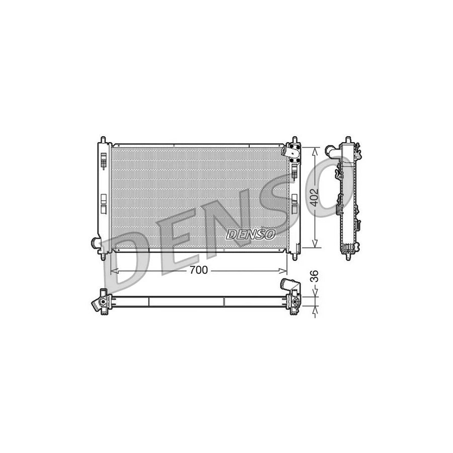 DENSO DRM45029 Engine Radiator for Mitsubishi Outlander II Off-Road (Cw_W)