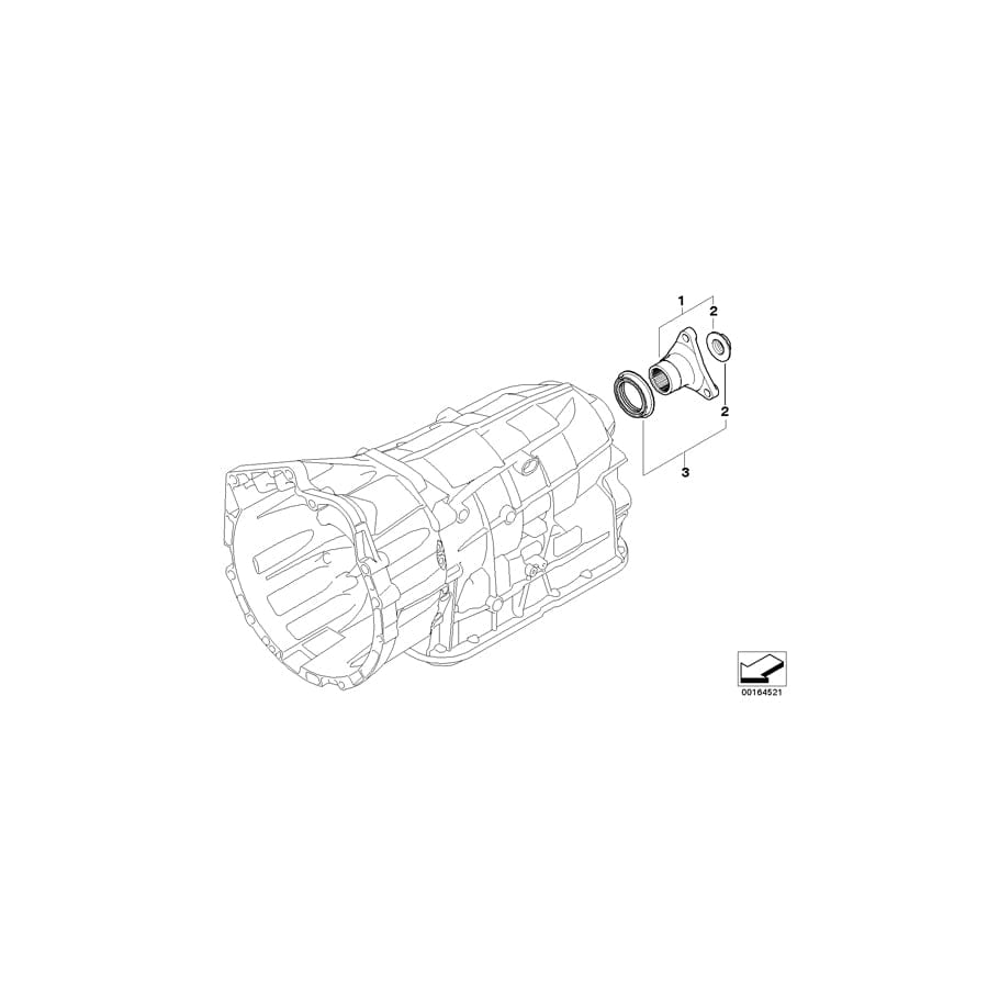 Genuine BMW 24137581608 E90 E91 Set, Oil Seal, Output Shaft (Inc. 316i, 330i & 323i)