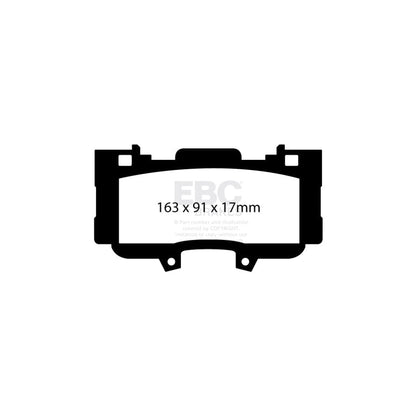 EBC PD02KF638 Ford Mustang Redstuff Front Brake Pad & Plain Disc Kit 2 | ML Performance UK Car Parts