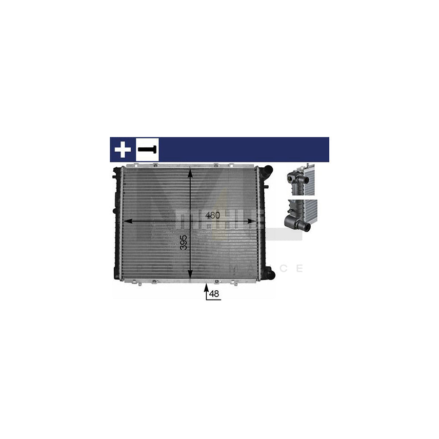 MAHLE ORIGINAL CR 152 000S Engine radiator with bolts/screws, Mechanically jointed cooling fins, Automatic Transmission, Manual Transmission | ML Performance Car Parts