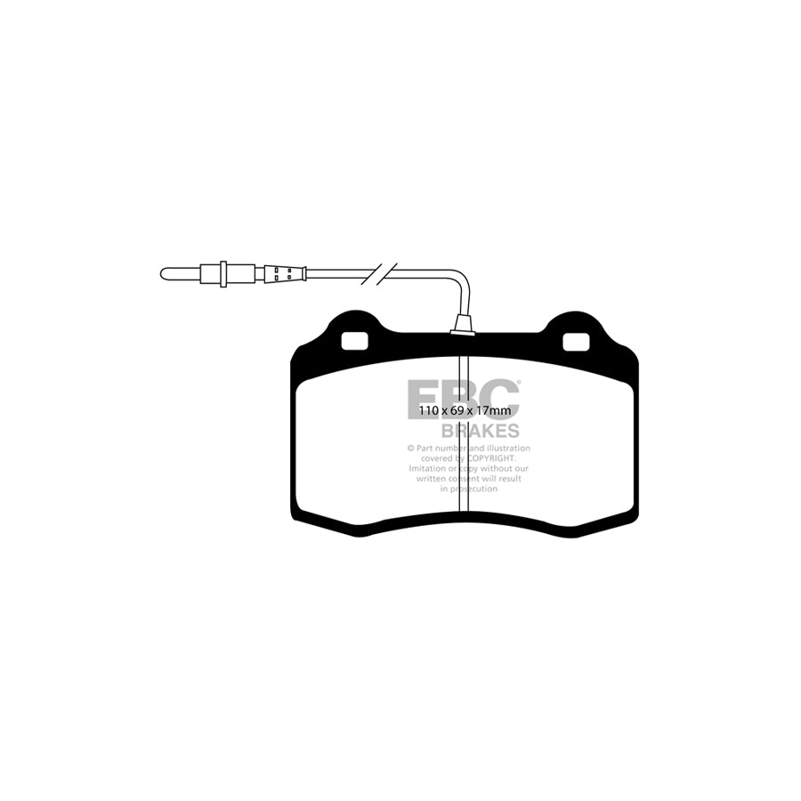 EBC DP1031/2 Peugeot 406 Ultimax Front Brake Pads - ATE Caliper 2 | ML Performance UK Car Parts
