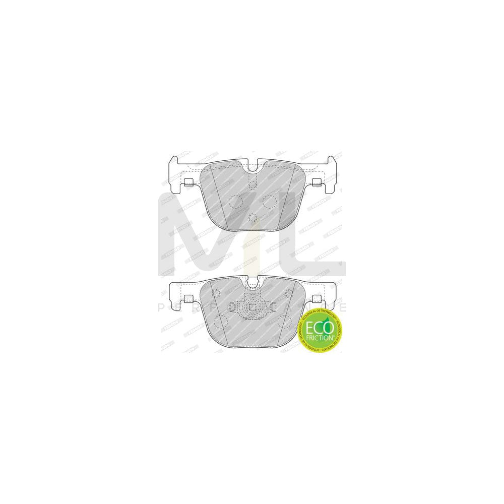 Ferodo FDB4687 Brake Pad Set Premier Eco Friction, Prepared for Wear Indicator, With Piston Clip, Without Accessories