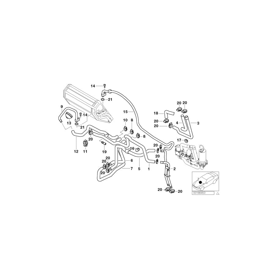 Genuine BMW 64128381344 E39 M E70 Hose Clamp (Inc. 525tds, X6 M50dX & X5 40iX)