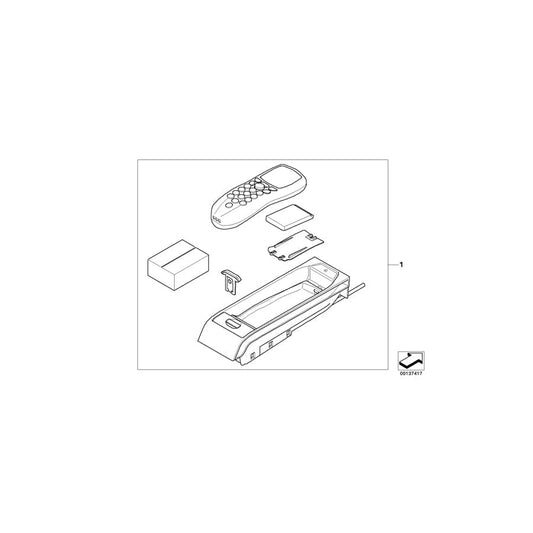 Genuine BMW 51163413105 E83 Oddmnts Tray-Telephone,Centr.Console Fr. SCHWARZ (Inc. X3)