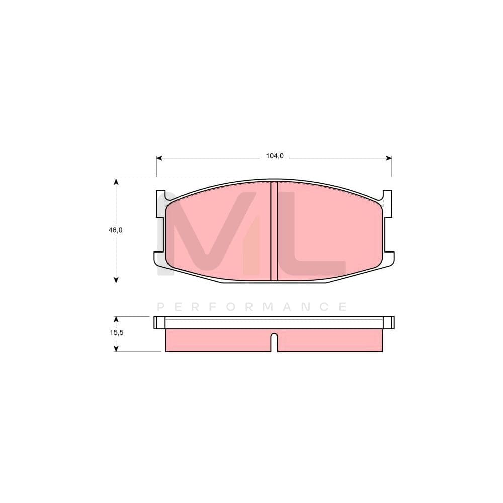 TRW Gdb198 Brake Pad Set For Mazda 929 I Saloon (La)