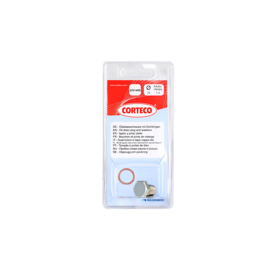 Corteco 220149S Sealing Plug, Oil Sump