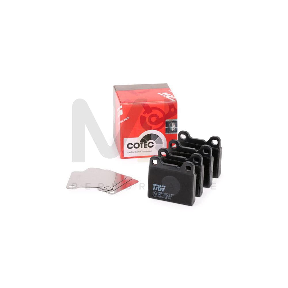 TRW Cotec Gdb1160 Brake Pad Set Not Prepared For Wear Indicator