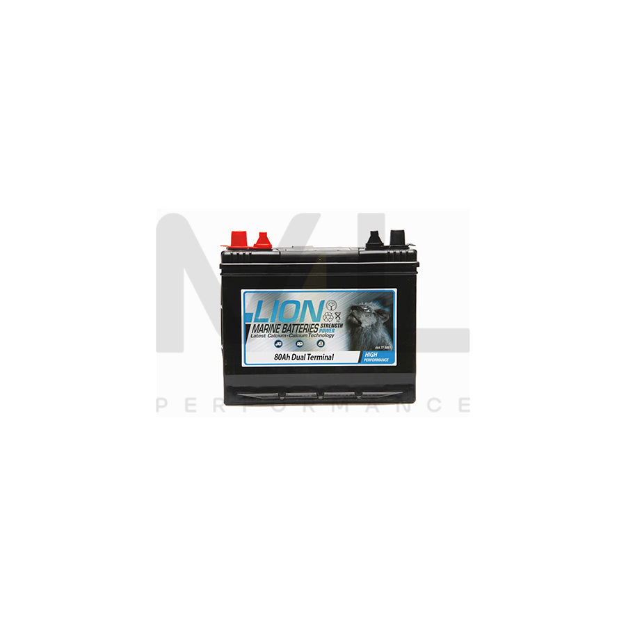 Lion Leisure Sealed Marine Battery - 80Ah Twin Terminals