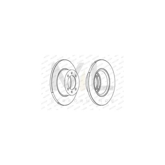 Ferodo Premier DDF056 Brake Disc Solid, With Bolts/Screws  - Pair