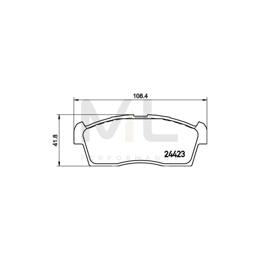 Hella 8DB 355 015-731 Brake Pad Set Not Prepared For Wear Indicator | ML Performance Car Parts