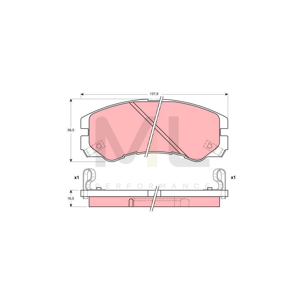TRW Gdb1186 Brake Pad Set With Acoustic Wear Warning
