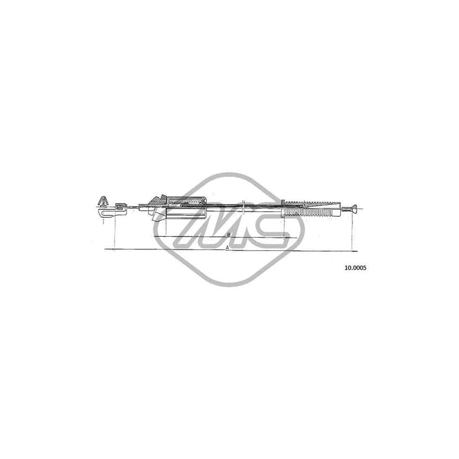 Metalcaucho 80898 Throttle Cable for CITROËN AX