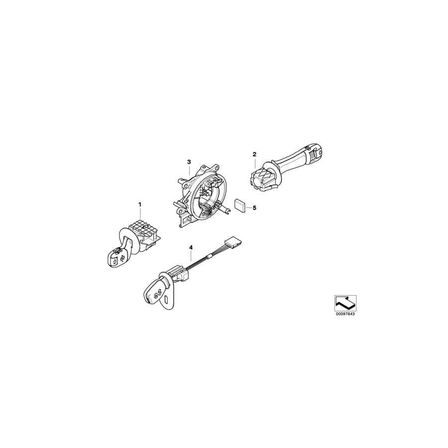 Genuine BMW 61318360879 E39 Wiper Switch (Inc. 525tds, 540i & 523i)
