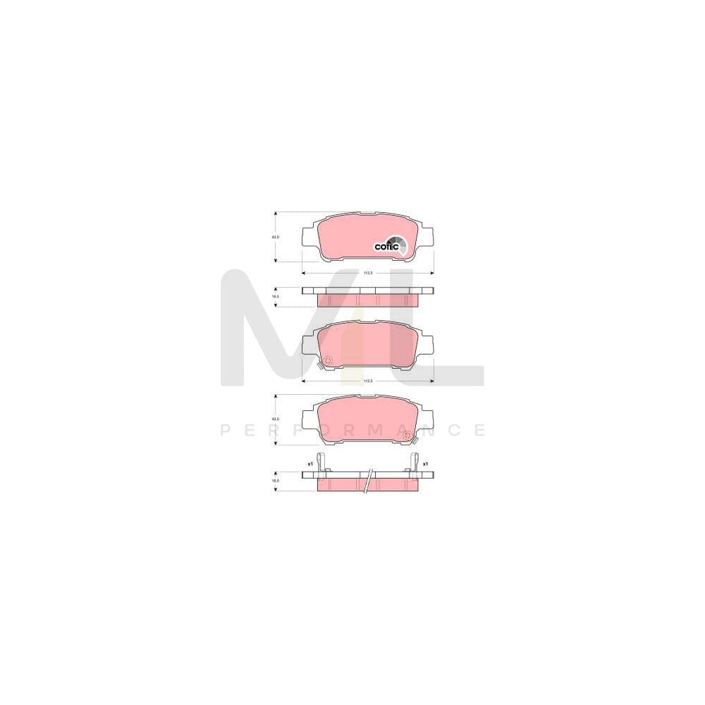 TRW Cotec Gdb3249 Brake Pad Set With Acoustic Wear Warning