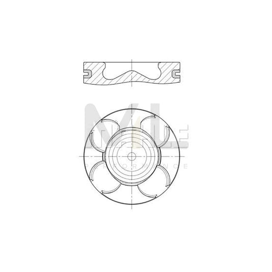 MAHLE ORIGINAL 007 PI 00171 000 Piston 69,6 mm, with piston ring carrier, without cooling duct | ML Performance Car Parts