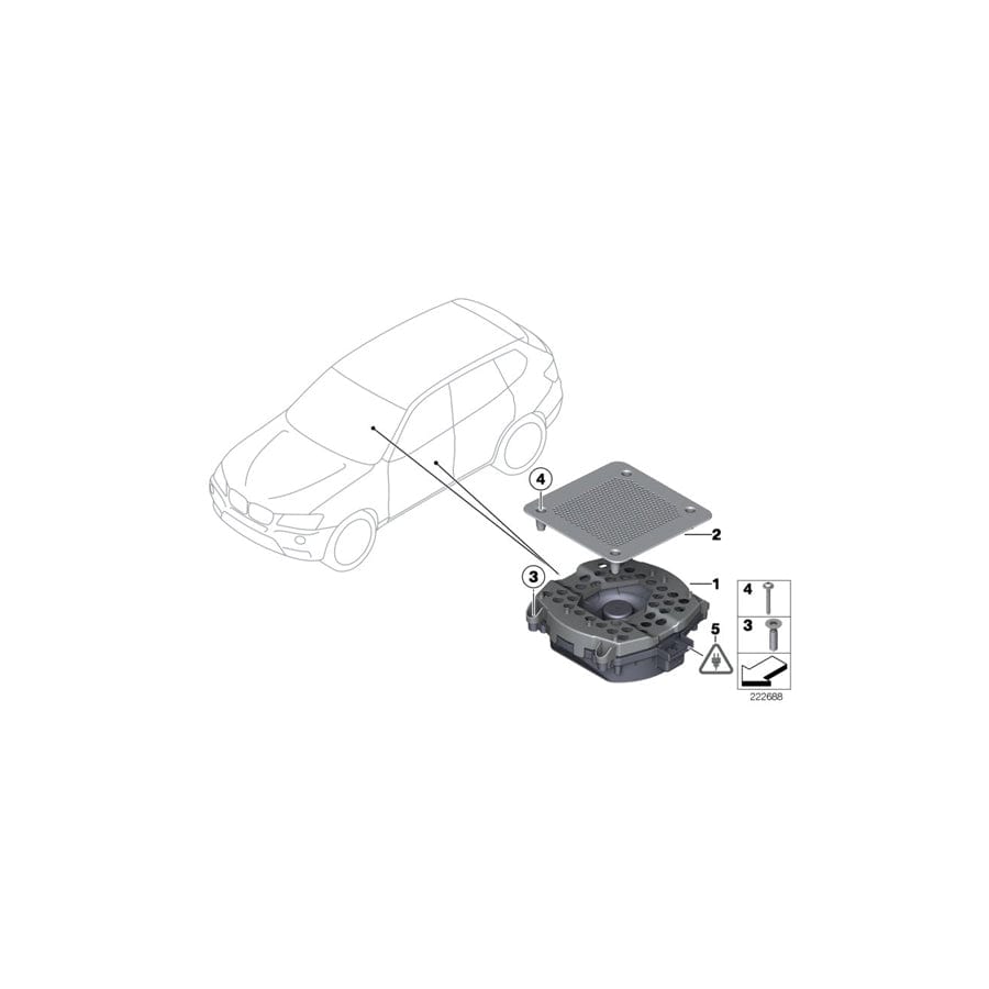 Genuine BMW 65136811918 G02 G01 Central Woofer STEREO-SYSTE (Inc. X3 20iX, X4 20iX & X4 M)