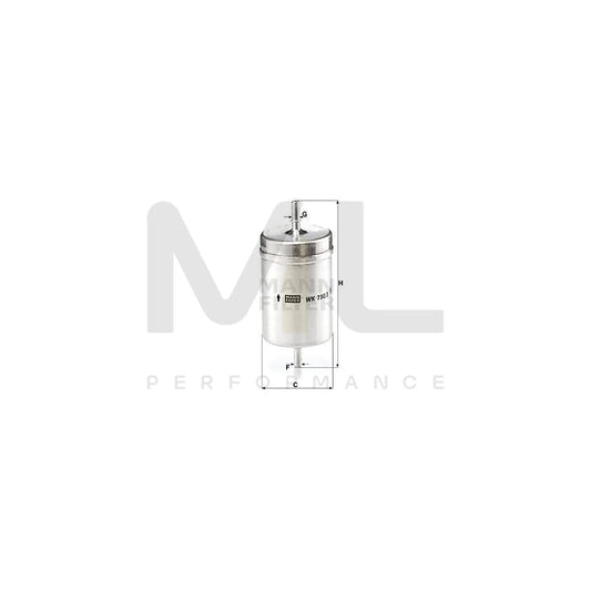 MANN-FILTER WK 730/3 Fuel filter for AUDI A4 In-Line Filter