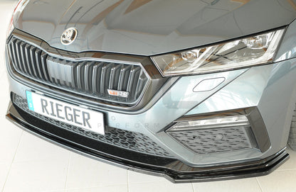 Rieger 00088250 Skoda NX Octavia RS Front Splitter 2 | ML Performance UK Car Parts