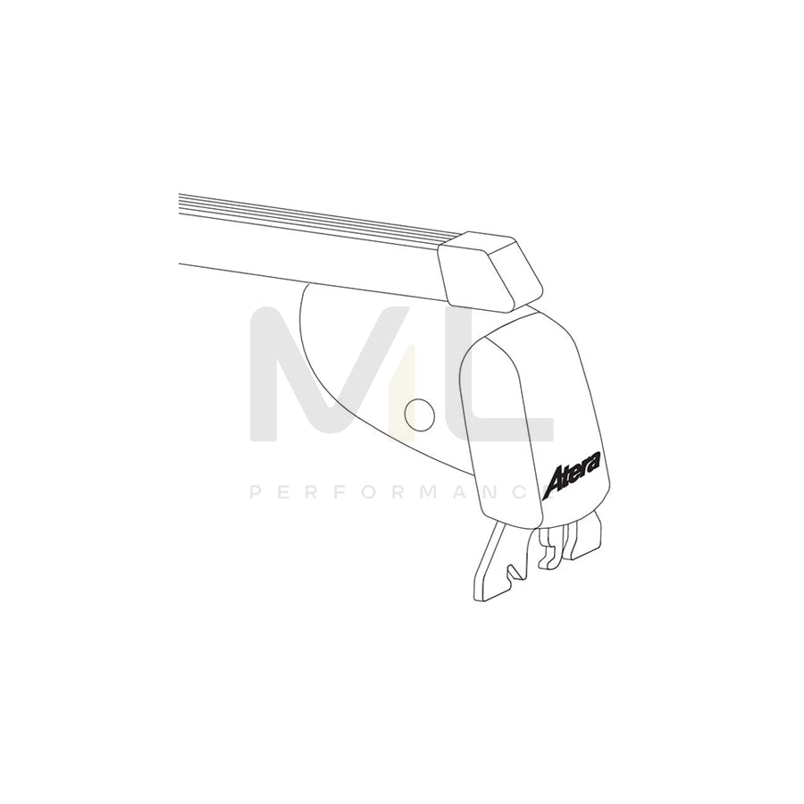 Atera Signo 044123 Roof bars for cars without rails, 110 cm, 100 kg, Steel