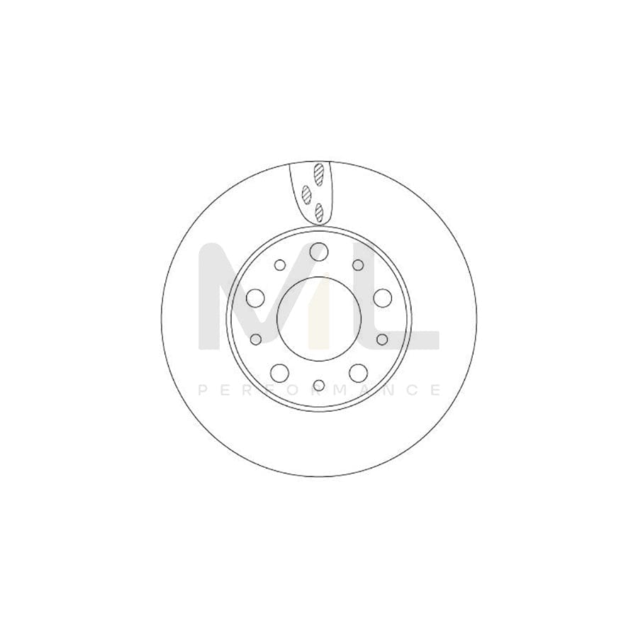 TRW DF6918S Brake Disc Vented, Painted  - 1 piece