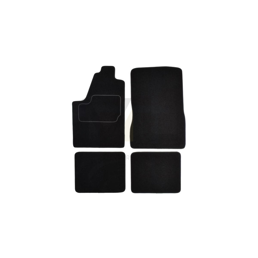 CUSTOPOL Tailored CIT20C Floor mat set Textile, Front and Rear, Quantity: 4, Black