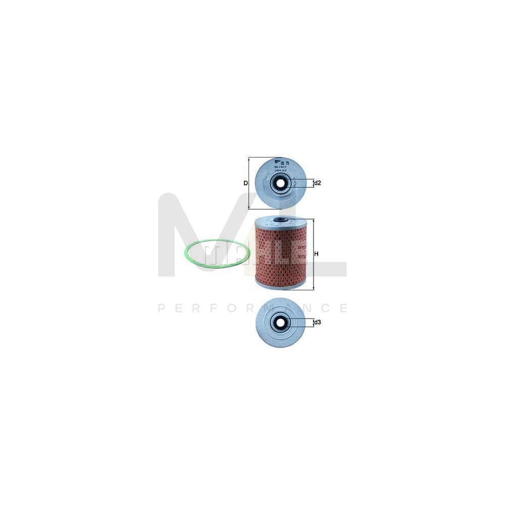 MAHLE ORIGINAL OX 79D Oil Filter Filter Insert | ML Performance Car Parts