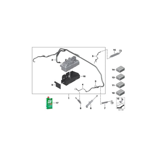 Genuine BMW 54349448966 F91 G14 Set, Hydraulic Line, Tailgate (Inc. 840iX, M8 & 840dX)
