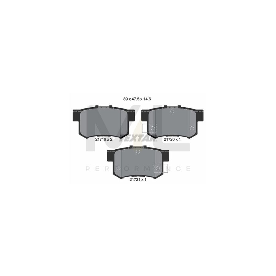 TEXTAR 2171901 Brake pad set with acoustic wear warning