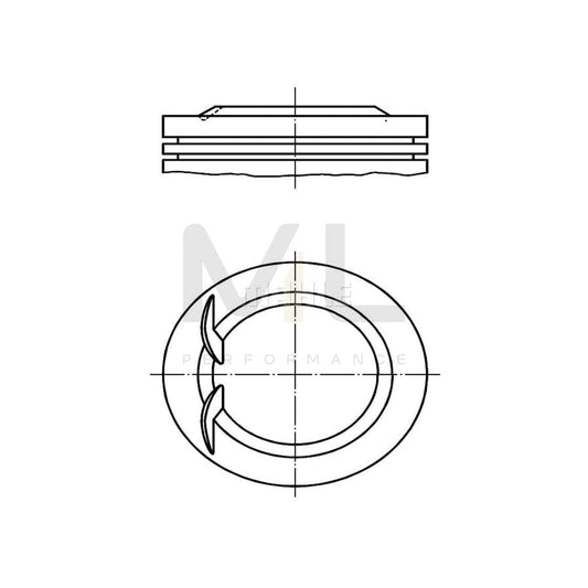 MAHLE ORIGINAL 038 25 01 Piston for VOLVO 960 81,2 mm, without cooling duct | ML Performance Car Parts
