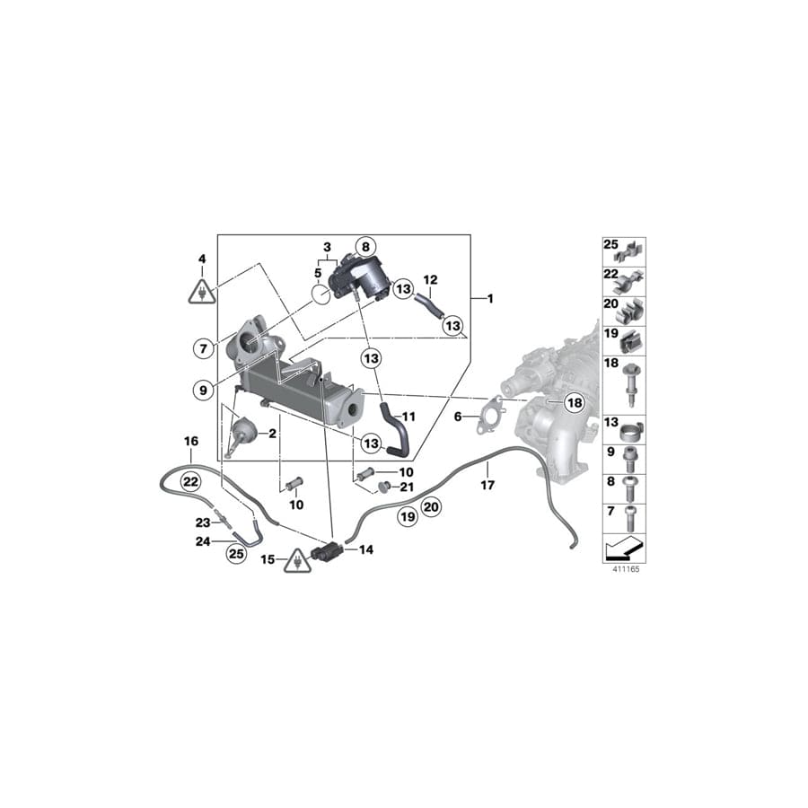 Genuine BMW 11618512374 F15 F34 F25 Fastening Elements (Inc. X3 30dX, 335dX & 535d)