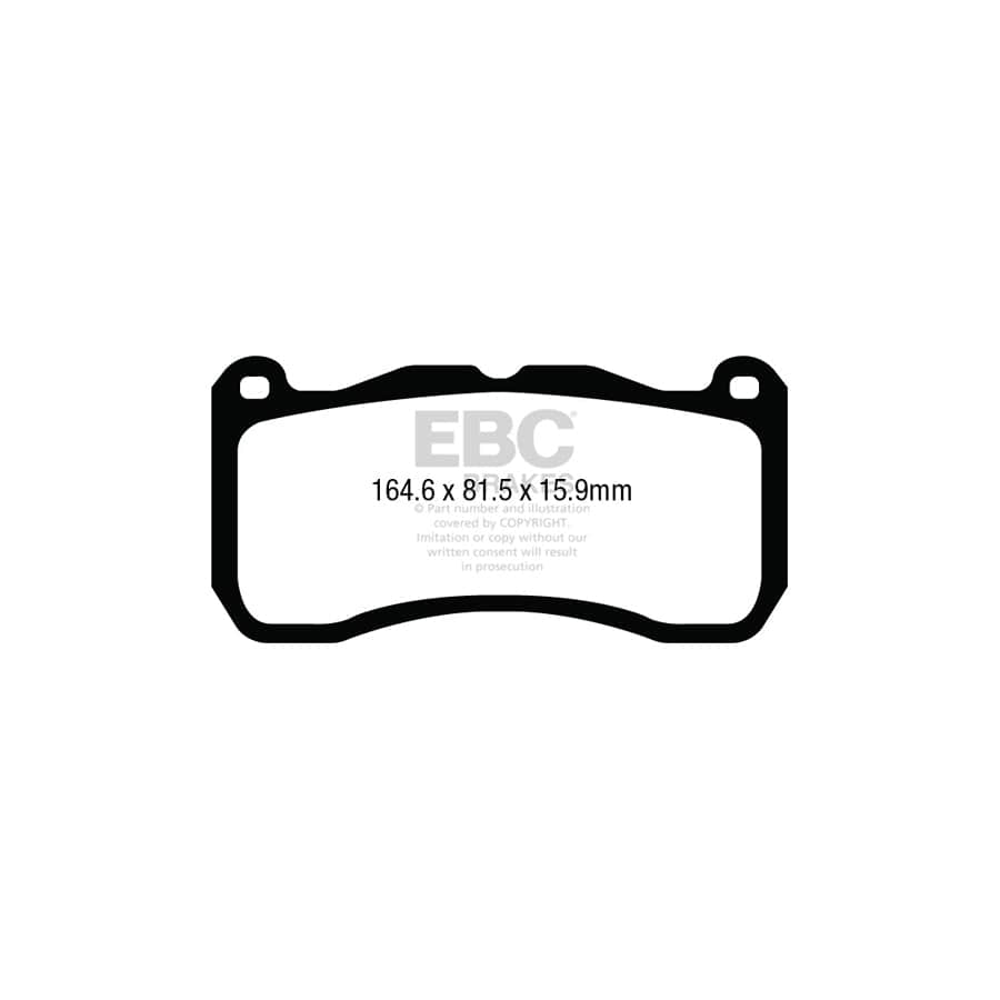 EBC PD03KF514 Ford Mustang Yellowstuff Front Brake Pad & Plain Disc Kit 2 | ML Performance UK Car Parts