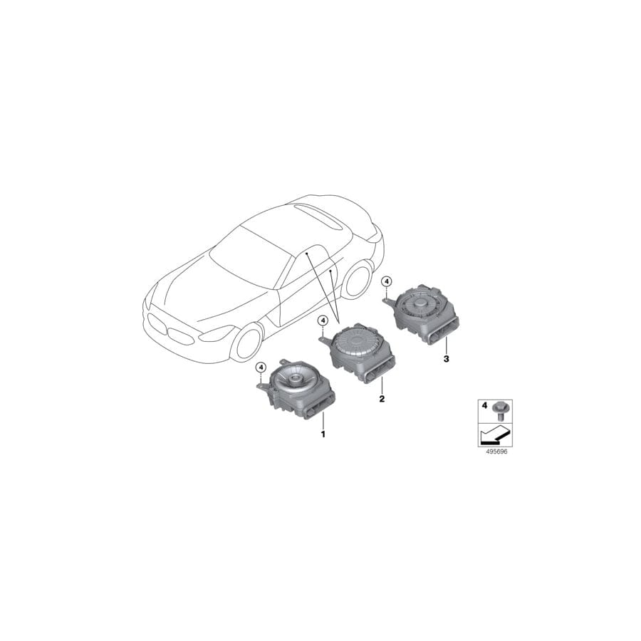 Genuine BMW 65132622623 G29 Central Bass, Left HIFI SYSTEM (Inc. Z4)