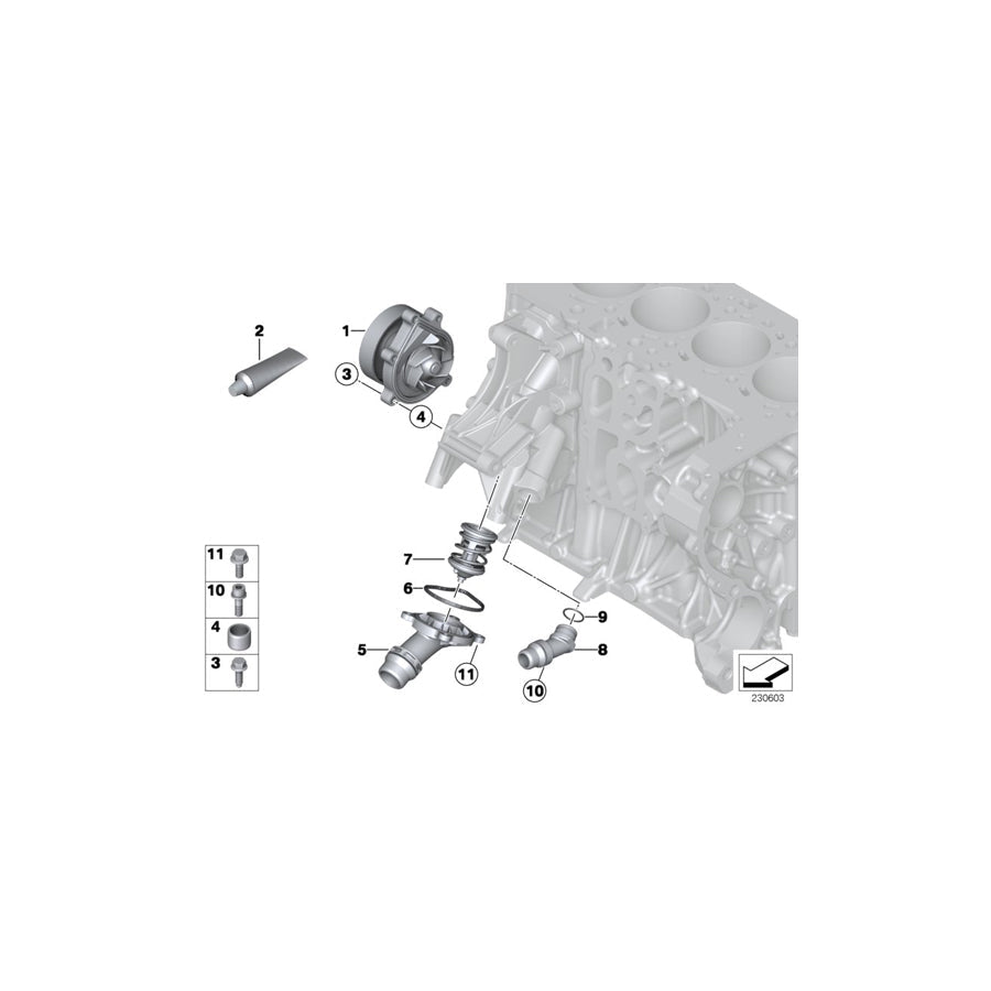 Genuine BMW 11518512450 R56 Hexagon Screw With Flange M6X25-ZNS3 (Inc. One D, Cooper SD ALL4 & Cooper D 2.0)