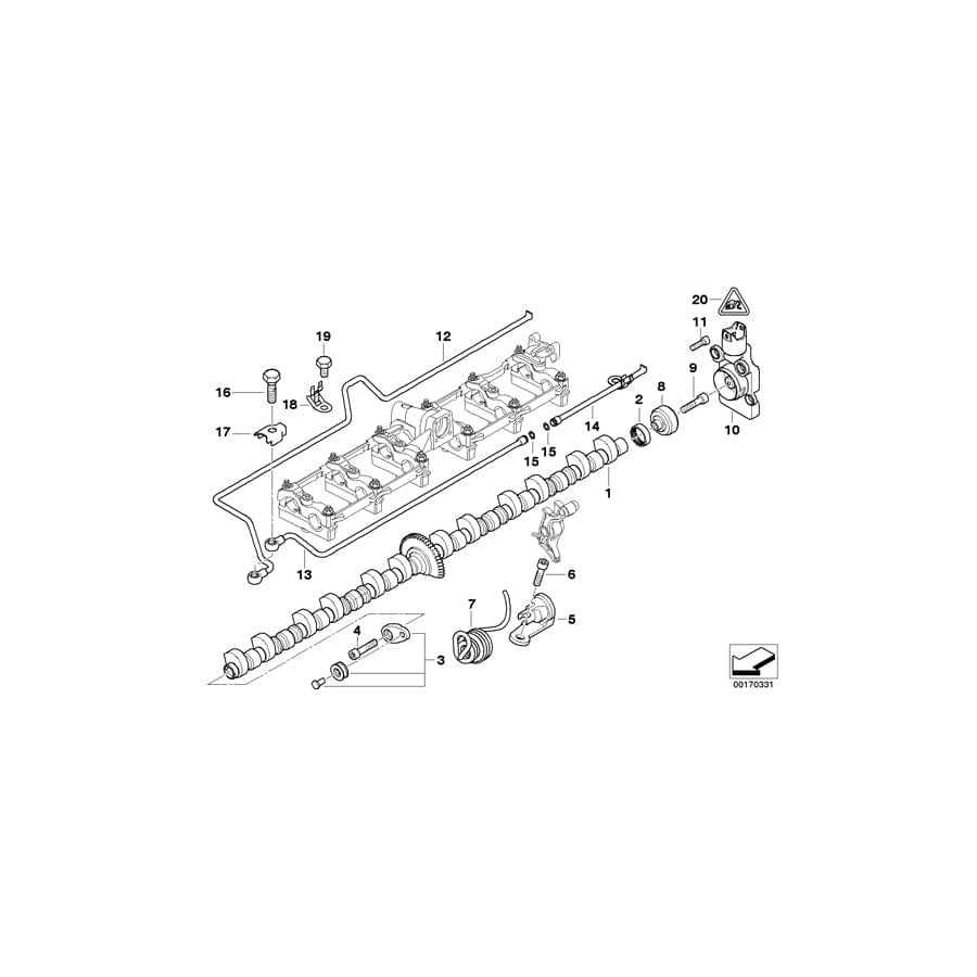 Genuine BMW 11127521106 E65 RR1 Drophead Twist Protection (Inc. Drophead, Phantom & 760i)