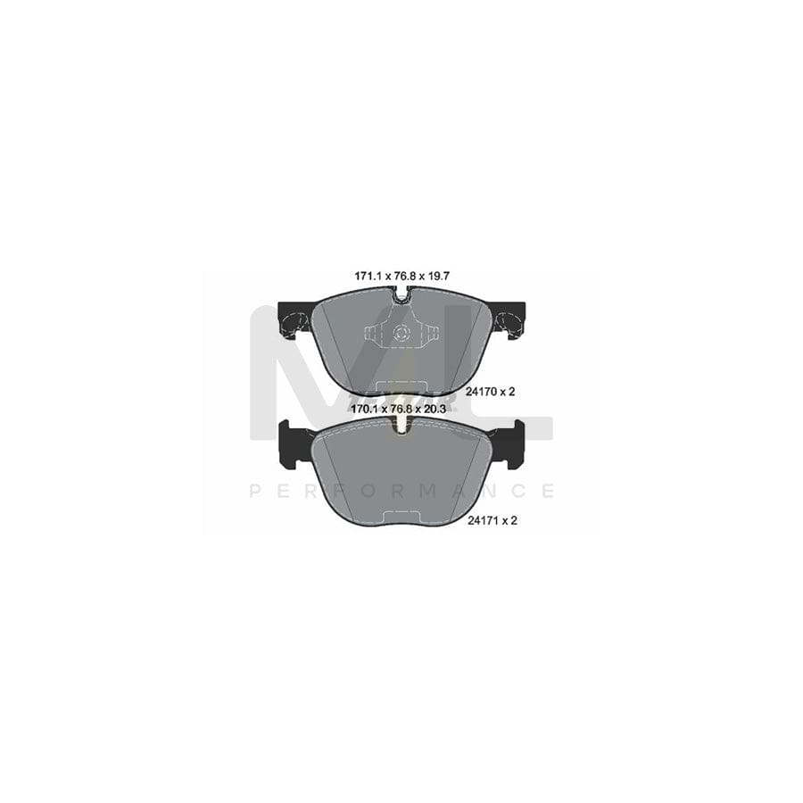 TEXTAR epad 2417081 Brake pad set prepared for wear indicator