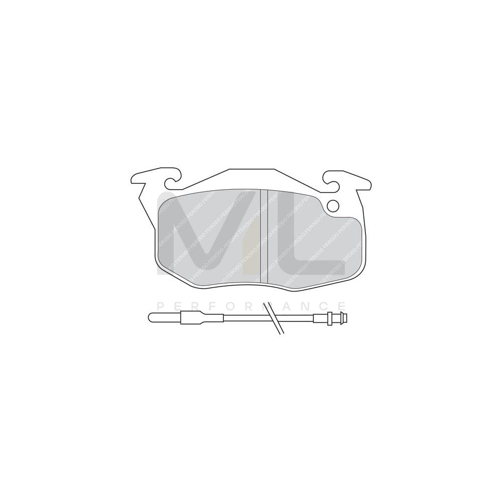 Ferodo Premier FDB730 Brake Pad Set for Peugeot 106 I Hatchback Incl. Wear Warning Contact