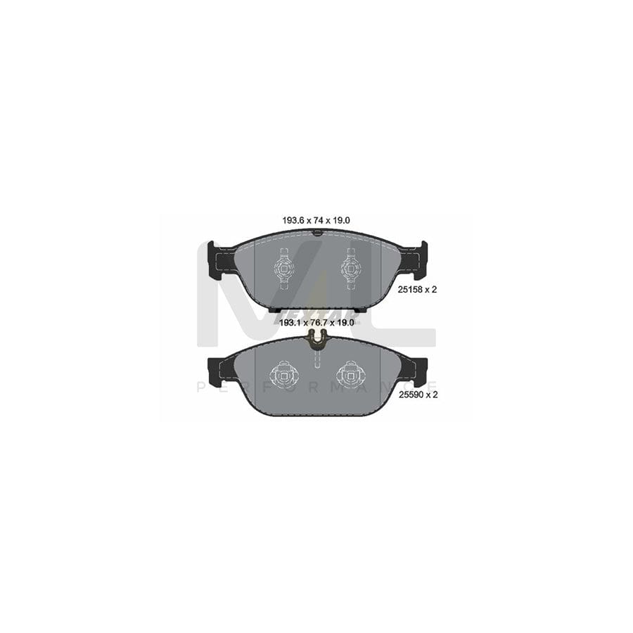 TEXTAR 2515803 Brake pad set suitable for MERCEDES-BENZ E-Class prepared for wear indicator
